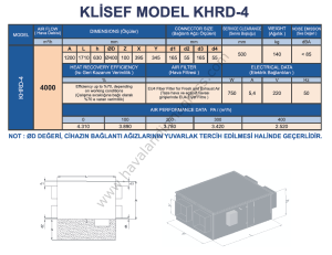 Klisef KHRD4 Isı Geri Kazanım Cihazı (4.000m³/h)