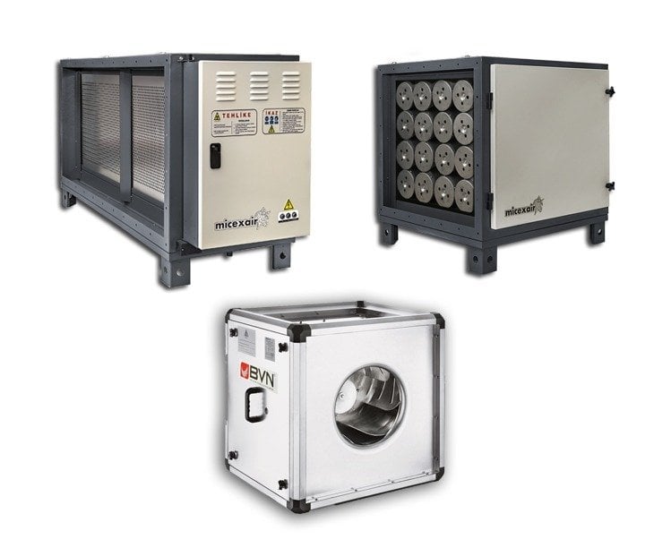Elektrostatik Filtre Mcx5 - Aktif Karbon Filtre - Hücreli Plug Fan Set 5.000m3/h