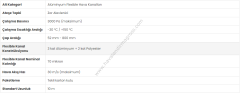 ALUAFS70 Alüminyum İzolesiz Flexible Hava Kanalı (10mt)