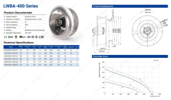 Longwell Lwba4e400-102ns-01 Ac Motorlu Radyal Plug Fan