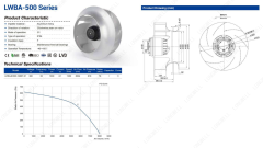 Longwell Lwba4d500-188nt-01 Ac Motorlu Radyal Plug Fan