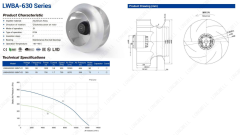 Longwell Lwba6d630-188nt-01 Ac Motorlu Radyal Plug Fan