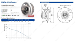 Longwell Lwba4d630-188nt-03 Ac Motorlu Radyal Plug Fan