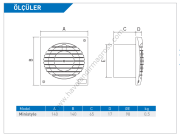ELICENT Ministyle Aksiyal Fan 90 m³/h