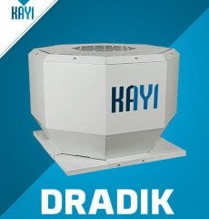 Kayıtes Dradık 500 Dıştan Motorlu Çatı Tipi Dikey Atışlı Radyal Fan (7000m³/h)