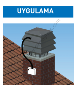 ELICENT Tırafumo Radyal Şömine Çatı Fanı 850m³/h (Bakır)