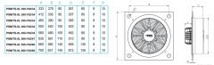 PMS Psms-XL 250-2K Kare Sanayi  Aspiratörü 220V (2300m³/h)