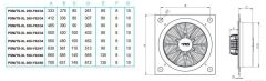 PMS Psms-XL 500-Y02/47 Kare Sanayi  Aspiratörü 220V (5650m³/h)