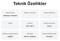 Flexiva Air Hijyenik Alüminyum İzolesiz Flexible Hava Kanalı (10mt) Ø152mm