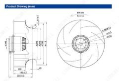 Longwell Lwba4e450-138ns-02 Ac Motorlu Radyal Plug Fan