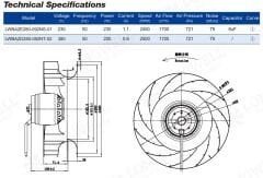 Longwell LWBA2E280-092NS-01 Ac Motorlu Radyal Plug Fan