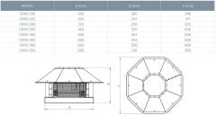 Kayıtes Crad 250 Çatı Tipi Yatay Atışlı Radyal Fan (1150m³/h)