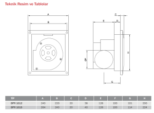 Bvn Bahçıvan Bpr 1012 Plastik Radyal Banyo&Tuvalet Aspiratörü Standart (120m³/h)