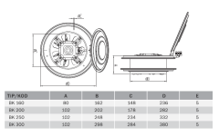 Bvn Bahçıvan Bk 200 Aksiyel Kapaklı Duvar/Pencere Aspiratörü (780m³/h)