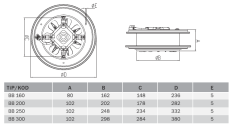 Bvn Bahçıvan Bb 200 Aksiyel Duvar/Pencere Aspiratörü (780m³/h)