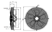 BVN Bahçıvan Sfx-6m 560b Güçlendirilmiş Aksiyel Soğutma Fan/Monofaze/Üfleyici [8000m³/h]