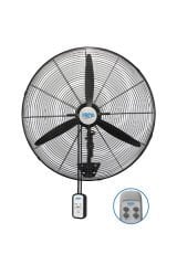 Hims HEF-DK650 190W 65 cm Siyah 3 Kanat Kumandalı Sanayi Tipi Duvar Vantilatörü