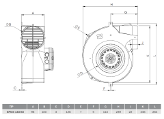 Bvn Bahçıvan Bps-B 140-60 Plastik Gövdeli Salyangoz Fan Öne Eğimli (500m³/h)
