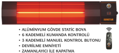 SUNSTAR KUMANDALI HALOGEN ISITICI 2000 W