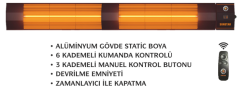 SUNSTAR İÇ MEKAN KUMANDALI HALOGEN ISITICI 3600 W