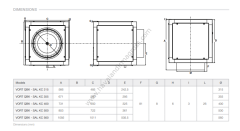 Vortice Vort QBK-SAL KC T 355 [3540m³/h] Trifaze Davlumbaz Fanı