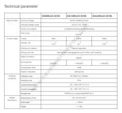 Hava Damper Motoru - 8Nm On/Off Actuator 24V