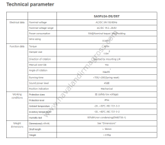 Yangın Damper Motoru - 5Nm On/Off Fire And Smoke Damper Actuator 24V