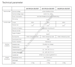Yangın Damper Motoru - 10Nm On/Off Fire And Smoke Damper Actuator 24V