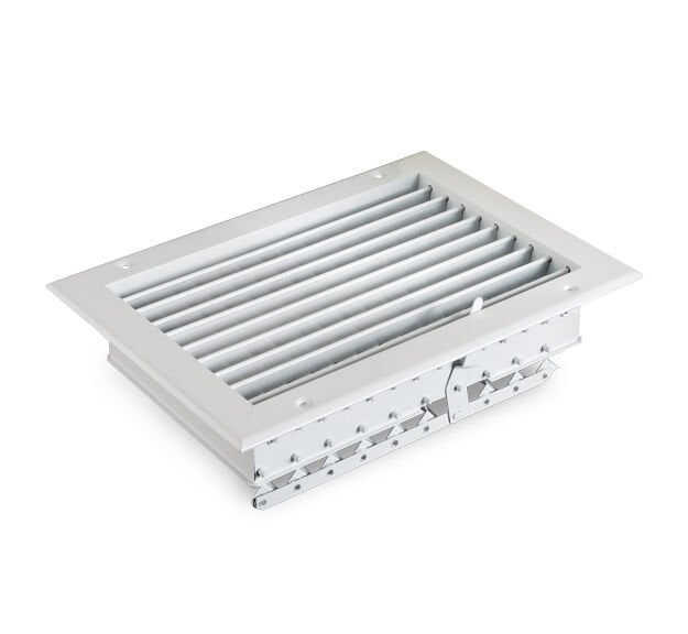 Çift Sıra Kanatlı Menfez Damperli 350mm - 400mm - Ral: 9016